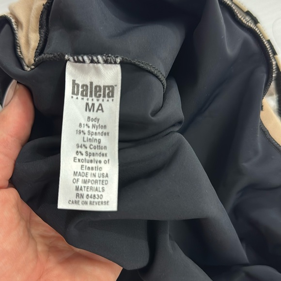 365. Balera Black and White Halter leotard (M) - Picture 7 of 8